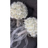 Bouquet de mariée en satin scintillant, fleurs de mariage en strass, bouquet de fête fait main