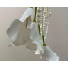 Bouquet de mariée Pearl & Calla Lily : fausses fleurs blanches modernes