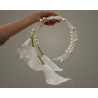 Bouquet de mariée Pearl & Calla Lily : fausses fleurs blanches modernes
