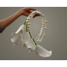 Bouquet de mariée Pearl & Calla Lily : fausses fleurs blanches modernes