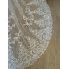 Voile de mariée cathédrale ivoire : voile de mariée en dentelle de 350 cm