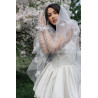 Gants de mariée bohèmes ivoire, accessoires de mariage fleurs 3D, manches de mariage vintage